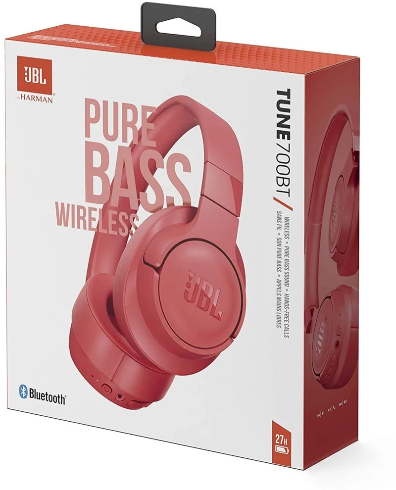JBL TUNE 700BT - Wireless Over-Ear Headphones - White (Renewed)