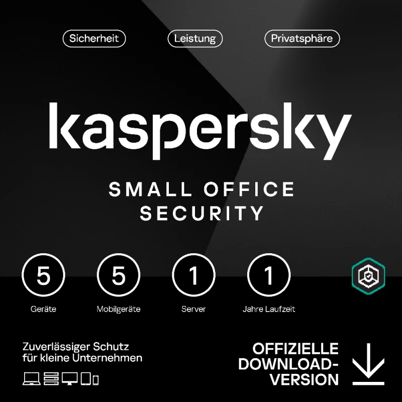 Kaspersky Small Office Security (1 Server + 5 Device + 5 Mobile - 1 Jahr)