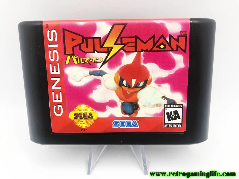 Pulseman Sega Genesis Game Repro Cart English