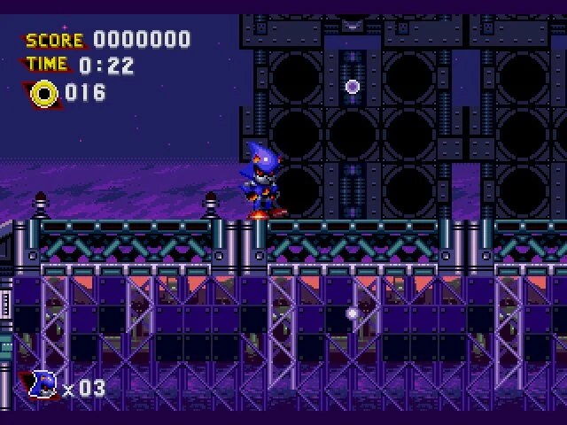 Metal Sonic Hyperdrive Rebooted Sega Genesis Game