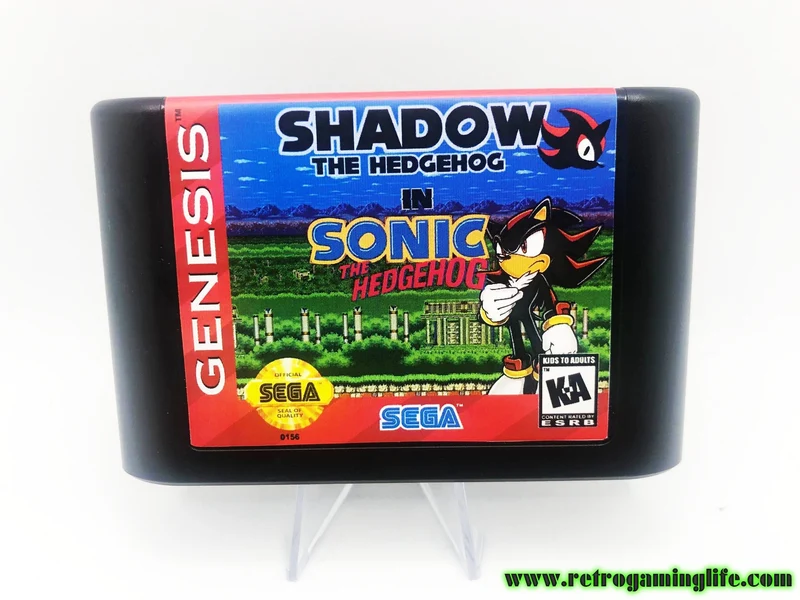 Shadow in Sonic the Hedgehog Genesis Game Cart Repro