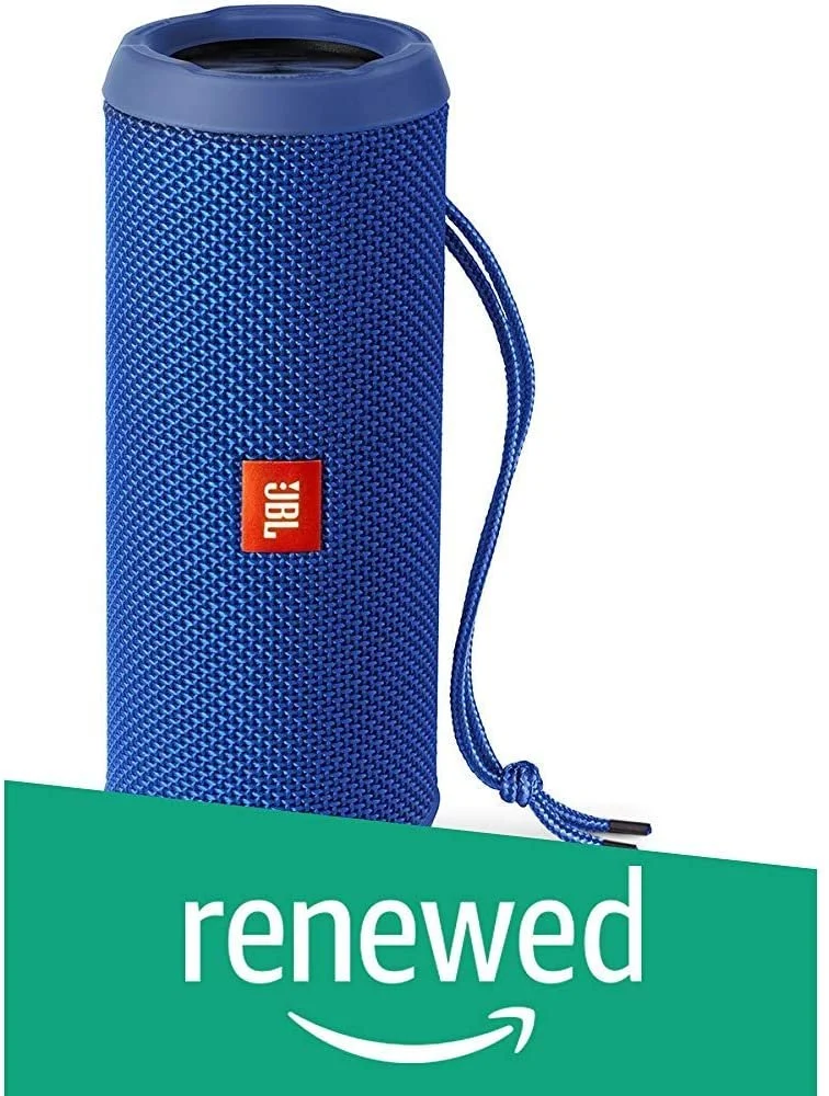 JBL Flip 3 Splashproof Portable Bluetooth Speaker, Gray (Renewed)