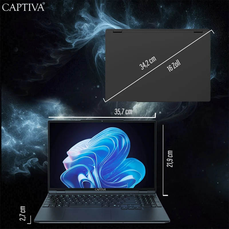 Captiva Notebook Highend Gaming Ryzen 7 255 (15.3", 16GB, 1TB SSD, GeForce RTX 5070 8GB)