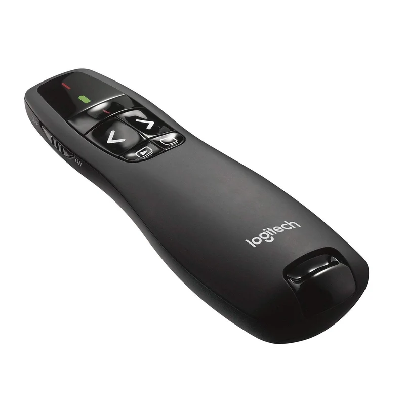 Logitech Wireless Presenter R400, Wireless Presentation Remote Clicker with 50 ft Red Laser Pointer 910-001356