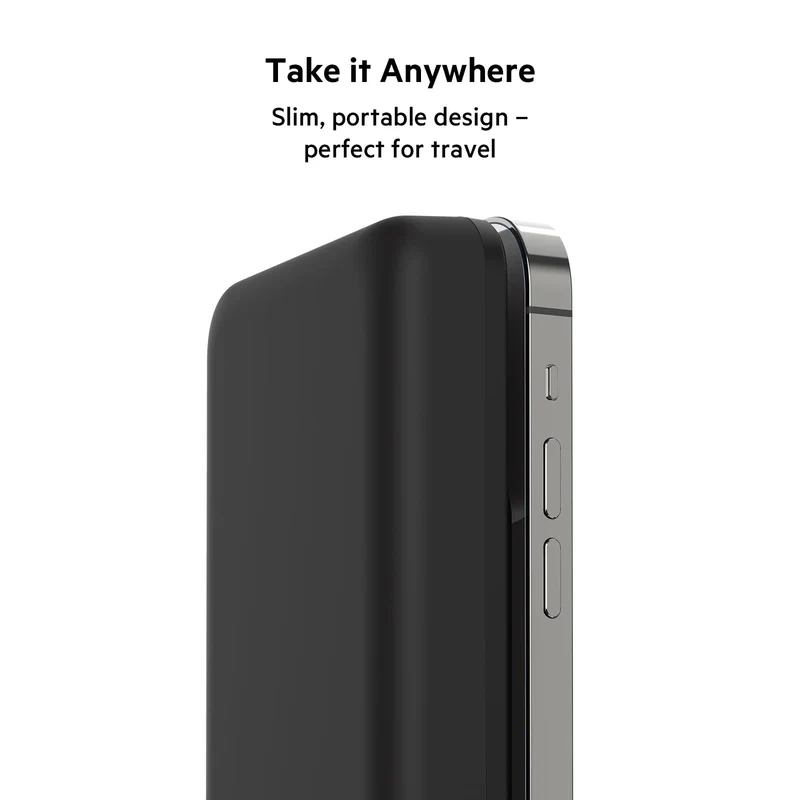 Belkin Portable Charger, Power Bank 10000 mAh - Magnetic USB-C 7.5W Fast Wireless Charger - MagSafe Charger Battery Pack - iPhone Charger - iPhone 17, Air, Pro, Pro Max, Google Pixel 10, etc. - Black