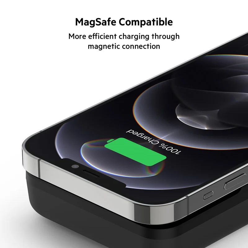 Belkin Portable Charger, Power Bank 10000 mAh - Magnetic USB-C 7.5W Fast Wireless Charger - MagSafe Charger Battery Pack - iPhone Charger - iPhone 17, Air, Pro, Pro Max, Google Pixel 10, etc. - Black