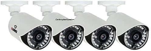 Lorex CVC7562PK4B High-Resolution Weatherproof Night Vision Security Cameras - Pack of 4 (Black)