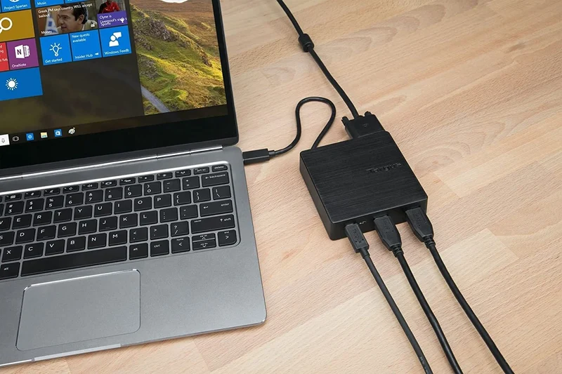 Targus USB-C Travel Dock with Power Pass-Through (DOCK412USZ) (Renewed)