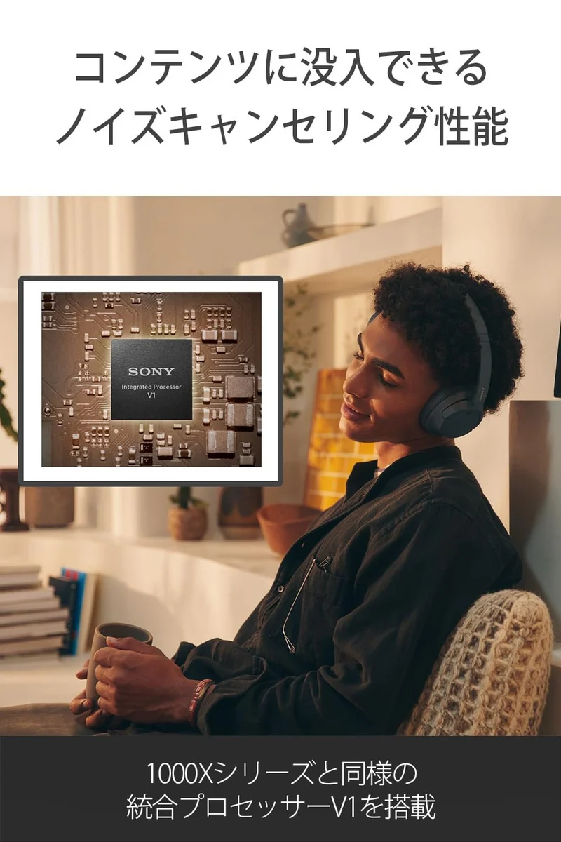 Sony WH-CH720NW Noise Canceling Wireless Bluetooth Headphones - Built-in Microphone - up to 35 Hours Battery Life and Quick Charge - Matte White