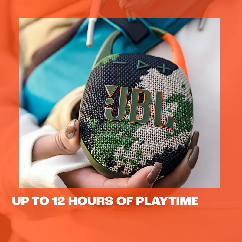 JBL Clip 5 - Ultra-PortaJBL Clip 5 - Ultra-Portable, Waterproof & Dustproof Bluetooth Speaker, Big Pro Sound with Punchy bass, Integrated Carabiner, Up to 12 Hours of Play, (Black) (Renewed)