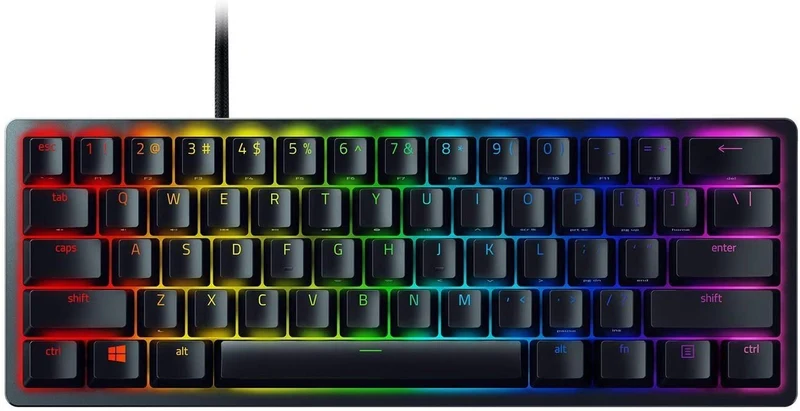 Razer Huntsman Mini 60% Gaming Keyboard: Fastest Keyboard Switches Ever - Clicky Optical Switches - Chroma RGB Lighting - PBT Keycaps - Onboard Memory - Classic Black (Renewed)