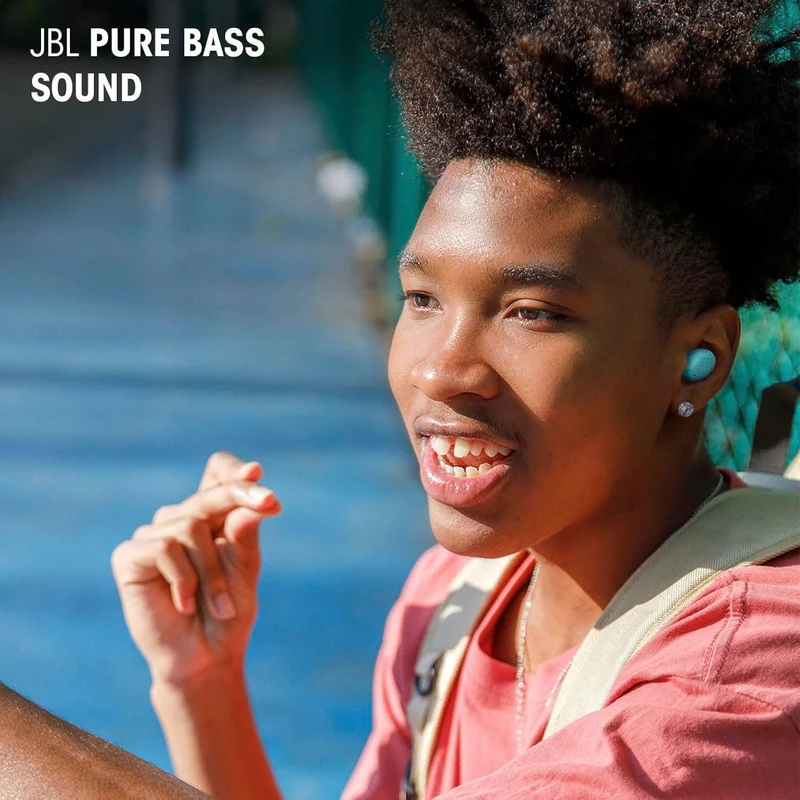 JBL Vibe Buds 2 - True Wireless Noise Cancelling Earbuds Pure Bass Sound & Smart Ambient Technology, 4mics for Crisp, Clear Calls, up to 40Hrs of Playback. (Renewed)