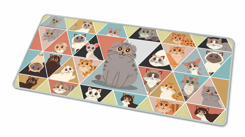 Tapis De Souris Flexible XXL - Lovecat - Surface Souple Micro-texturée