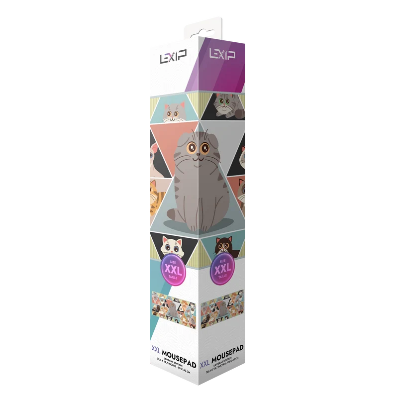 Tapis De Souris Flexible XXL - Lovecat - Surface Souple Micro-texturée