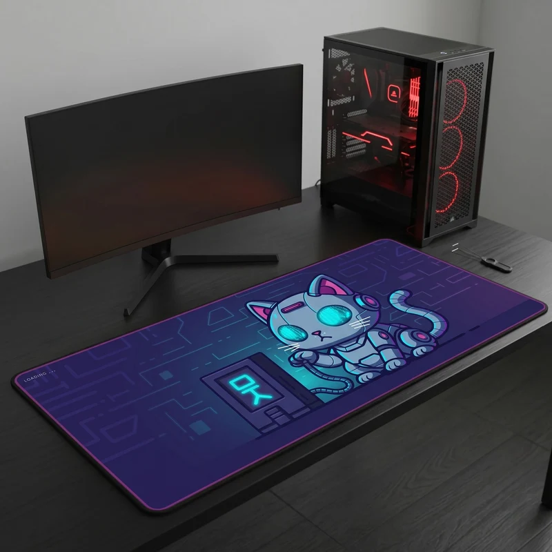 Tapis De Souris Flexible XXL - Loadingcat - Surface Souple Micro-texturée