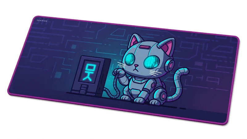 Tapis De Souris Flexible XXL - Loadingcat - Surface Souple Micro-texturée