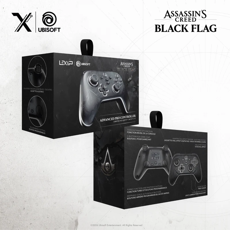 Manette Advanced Pro Tattoo Switch2 & PC - Assassin's Creed Black Flag : Resynced