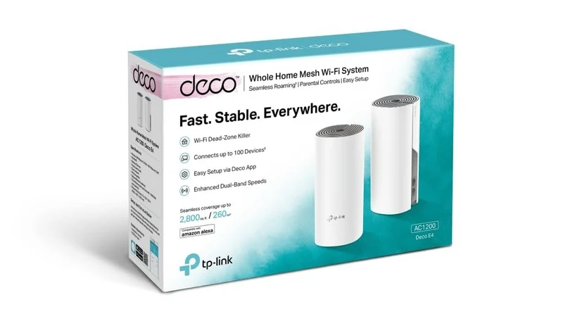 TP-Link AC1200 Mesh WiFi systemNew Retail, Deco_E4(2-Pack) New Retail (2 Pack)
