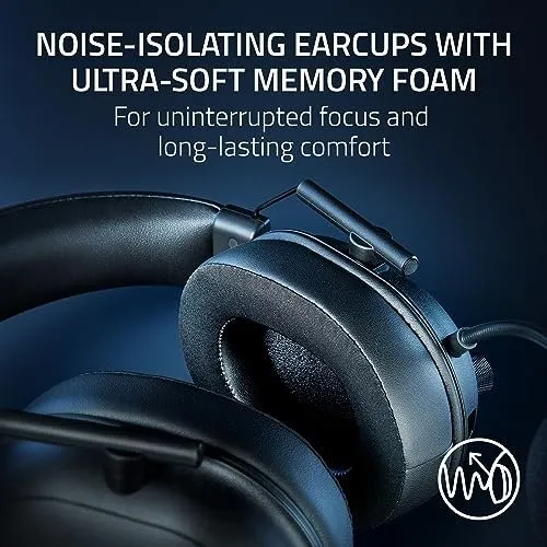Razer BlackShark V2 HyperSpeed Wireless Gaming Headset: 280g Lightweight - THX Spatial Audio - Bendable Mic - 50mm Drivers - 2.4GHz, Bluetooth or USB - 70 Hr Battery w/USB Type C Charging - Black (Renewed)