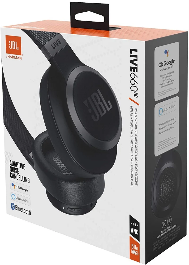 JBL Live 660NC Wireless Over-Ear Noise Cancelling Headphones