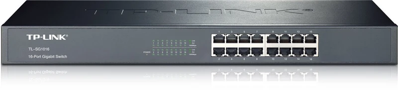 TP-Link 16-Port Gigabit Ethernet Unmanaged Switch | Plug and Play | Metal | Desktop/Rackmount | Fanless | Limited Lifetime (Renewed)