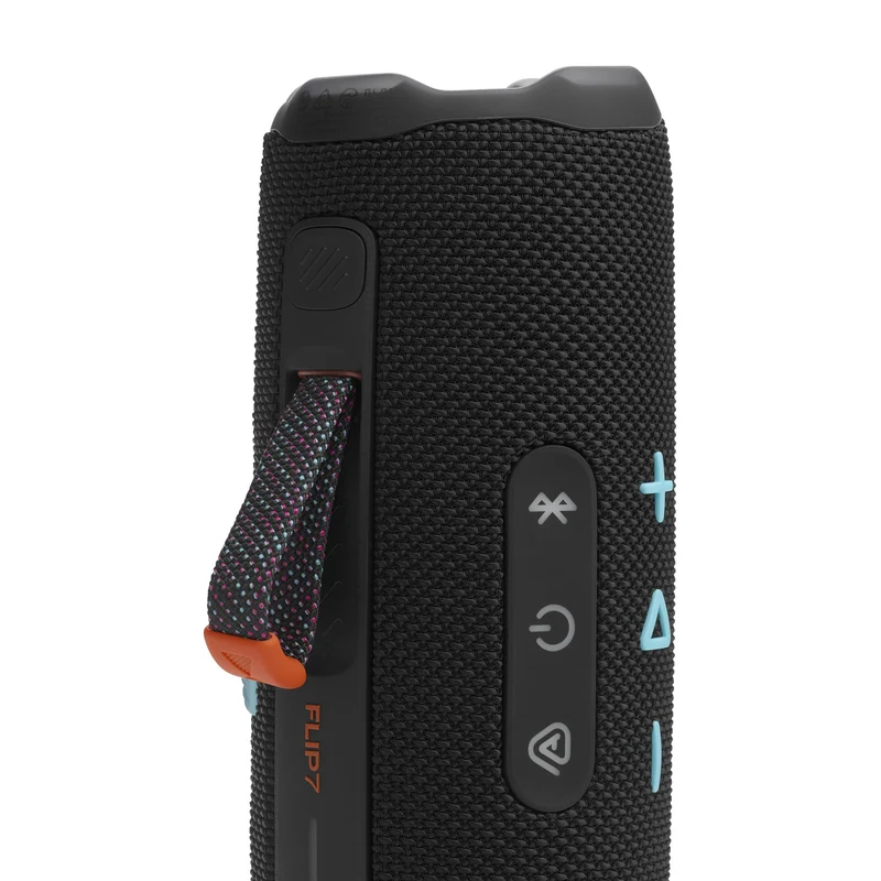 JBL Flip 7 - Portable Waterproof and Drop-Proof Speaker, Bold JBL Pro Sound with AI Sound Boost, 16Hrs of Playtime, and PushLock System with Interchangeable Accessories (Black) (Renewed)