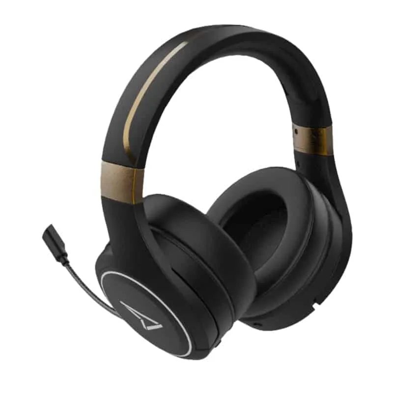 Casque Metaltech Radiance - Sans Fil Faible latence, 32h d'autonomie - Noir et Or
