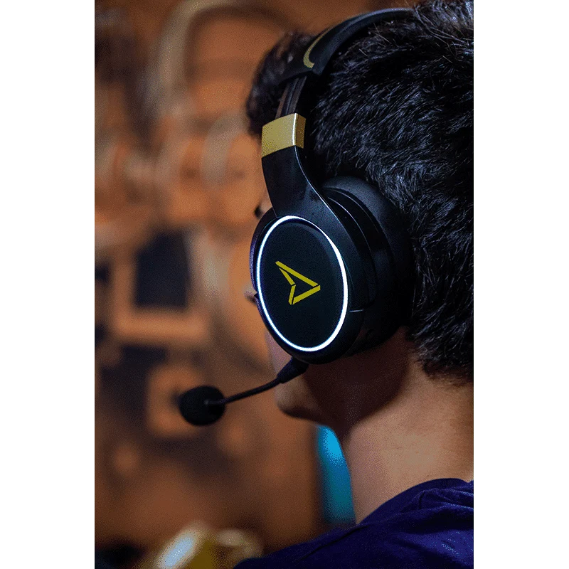 Casque Metaltech Radiance - Sans Fil Faible latence, 32h d'autonomie - Noir et Or