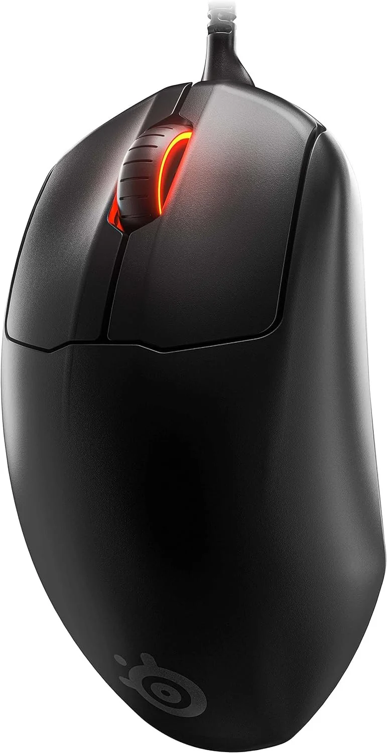 SteelSeries Esports FPS Gaming Mouse – Ultra Lightweight – Prime + Edition – 5 Programmable Buttons – 18K CPI TrueMove Pro Sensor – Magnetic Optical Switches – Customization - RGB Lighting – PC/Mac