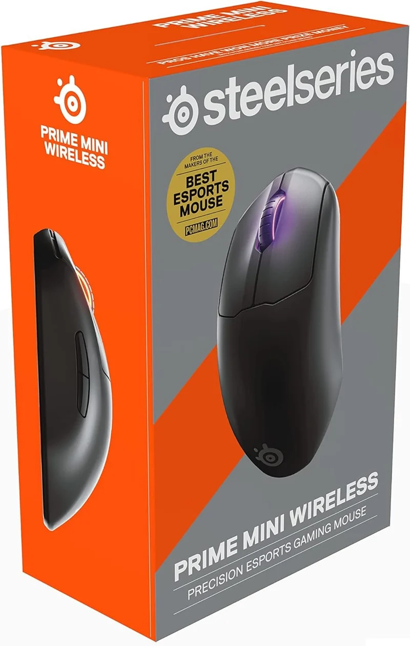 SteelSeries Esports FPS Gaming Mouse – Ultra Lightweight – Prime + Edition – 5 Programmable Buttons – 18K CPI TrueMove Pro Sensor – Magnetic Optical Switches – Customization - RGB Lighting – PC/Mac