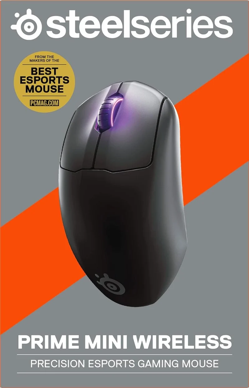 SteelSeries Esports FPS Gaming Mouse – Ultra Lightweight – Prime + Edition – 5 Programmable Buttons – 18K CPI TrueMove Pro Sensor – Magnetic Optical Switches – Customization - RGB Lighting – PC/Mac