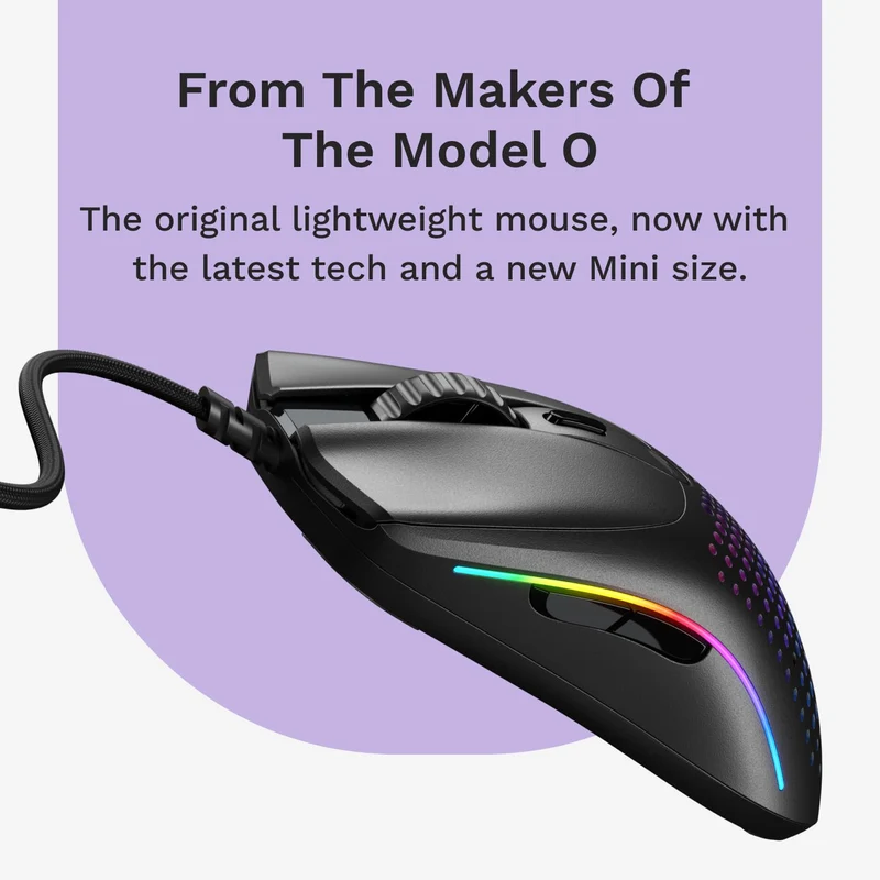 GLORIOUS Gaming - PC Gaming Mouse with Honeycomb Design, Programmable Buttons, RGB Lighting & PTFE Skates