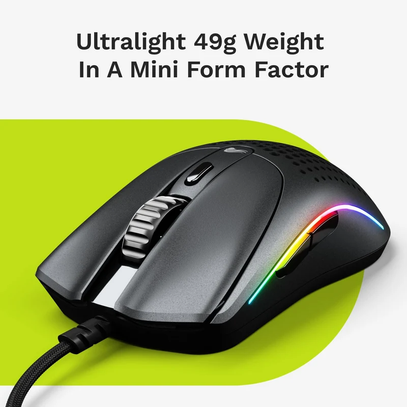 GLORIOUS Gaming - PC Gaming Mouse with Honeycomb Design, Programmable Buttons, RGB Lighting & PTFE Skates