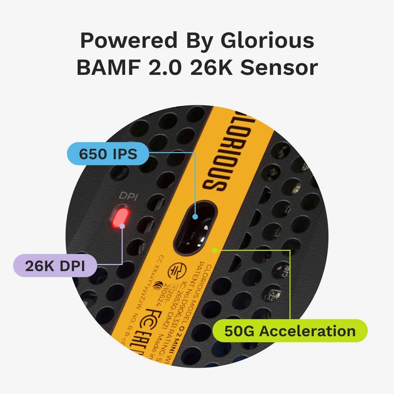 GLORIOUS Gaming - PC Gaming Mouse with Honeycomb Design, Programmable Buttons, RGB Lighting & PTFE Skates