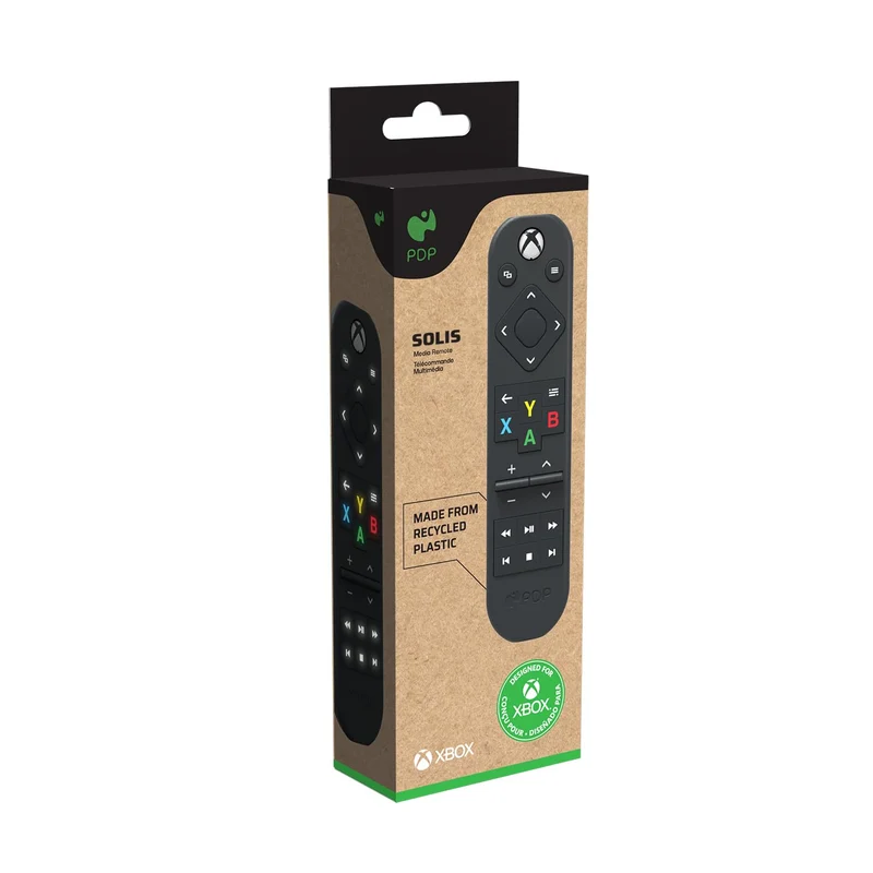 PDP Gaming Media TV Remote Control for Xbox Series X|S and One, Officially Licensed by Microsoft, Motion Activated Backlight, Compact Navigation Toggle