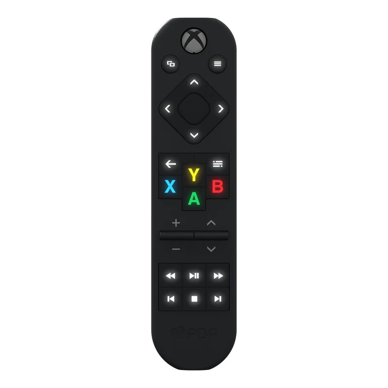 PDP Gaming Media TV Remote Control for Xbox Series X|S and One, Officially Licensed by Microsoft, Motion Activated Backlight, Compact Navigation Toggle