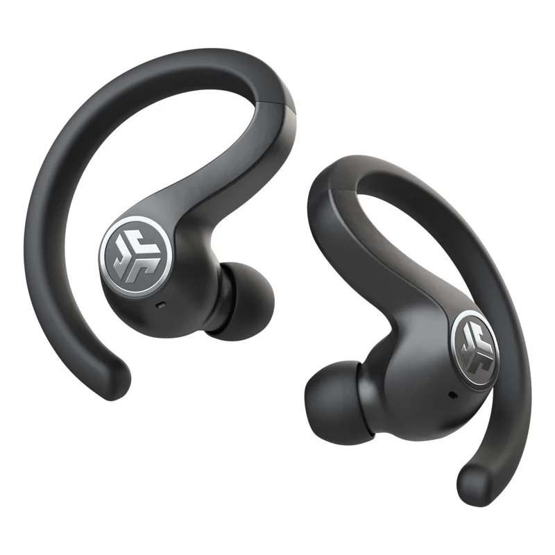 JLab Audio JBuds Air Sport True Wireless Bluetooth Earbuds + Charging Case - Black - IP66 Sweat Resistance - Class 1 Bluetooth 5 (Renewed)