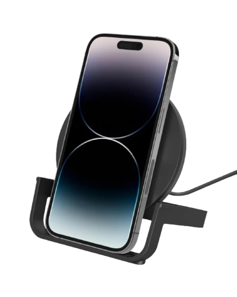 Belkin Quick Charge 10W Wireless Charger - Qi-Certified Charger Stand for iPhone, Samsung Galaxy - Charge While Listening to Music, Streaming Videos, & Video Calling - Includes AC Adapter - Black