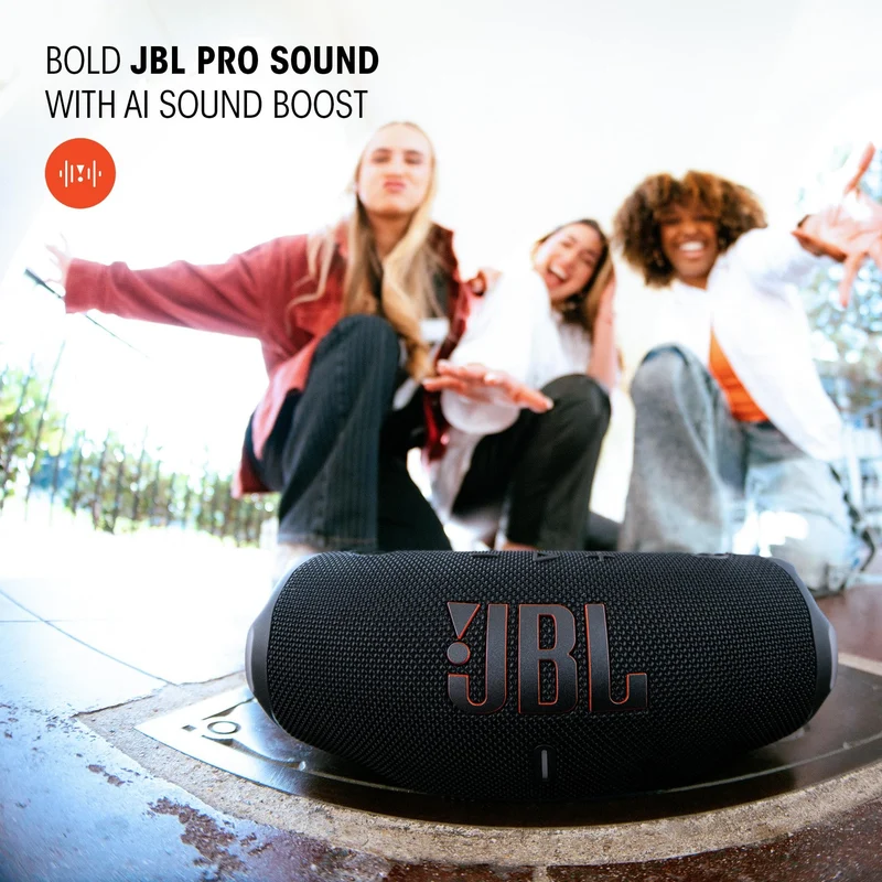 JBL Charge 6 - Portable Waterproof & Drop-Proof Bluetooth Speaker, Bold Pro Sound with AI Sound Boost (Blue) (Renewed)