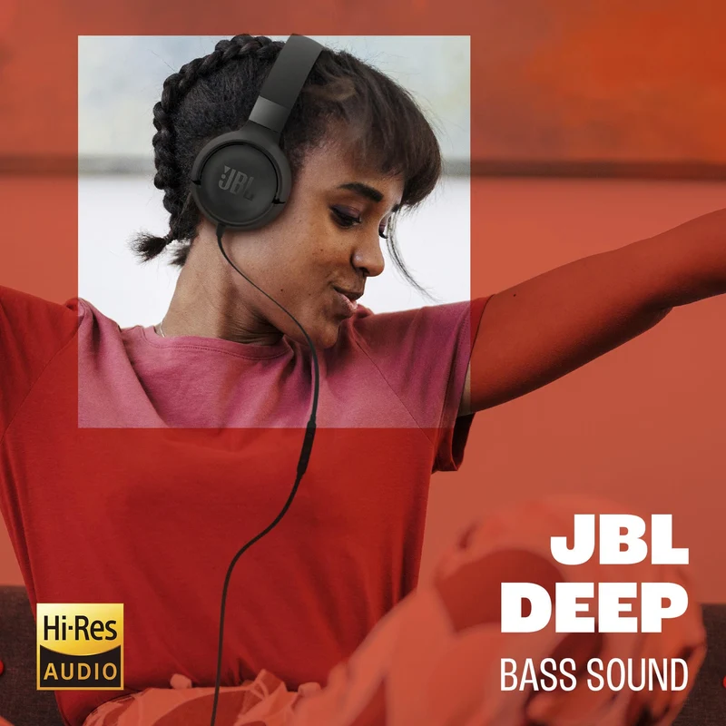 JBL Tune 520C - USB-C Wired on-Ear Headphones with Hi-Res Audio Support, JBL Pure Bass Sound, Comfort fit, USB-C connectivity, 3-Button Remote with Microphone and EQ presets Control (Black) (Renewed)