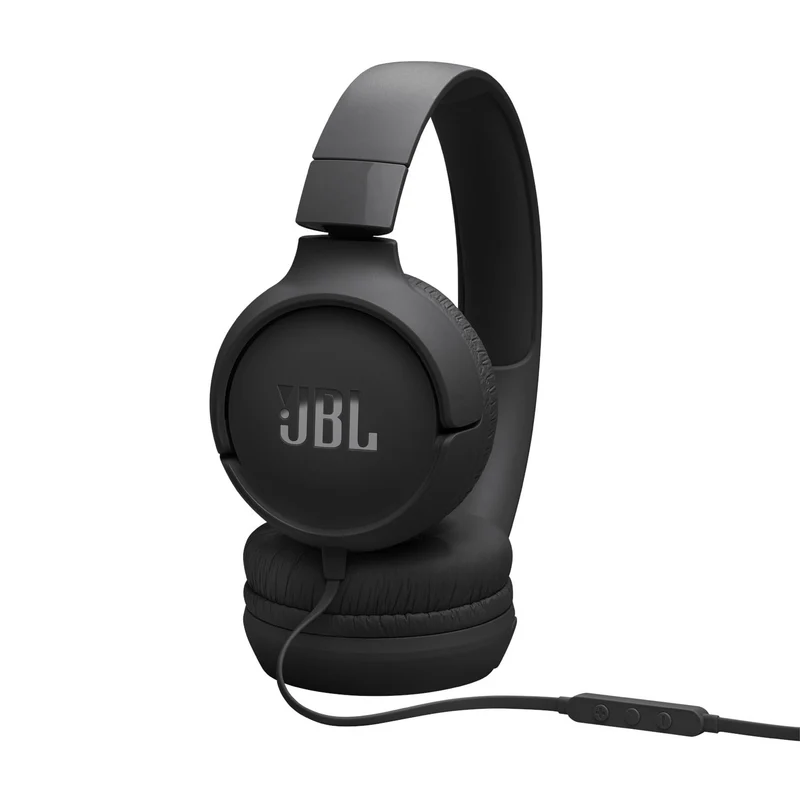 JBL Tune 520C - USB-C Wired on-Ear Headphones with Hi-Res Audio Support, JBL Pure Bass Sound, Comfort fit, USB-C connectivity, 3-Button Remote with Microphone and EQ presets Control (Black)