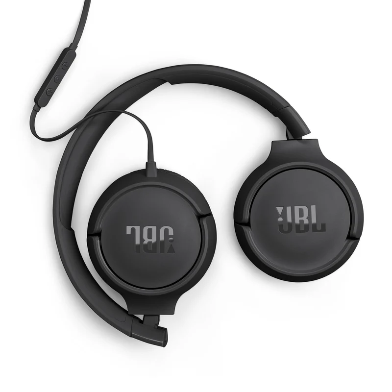 JBL Tune 520C - USB-C Wired on-Ear Headphones with Hi-Res Audio Support, JBL Pure Bass Sound, Comfort fit, USB-C connectivity, 3-Button Remote with Microphone and EQ presets Control (Black)