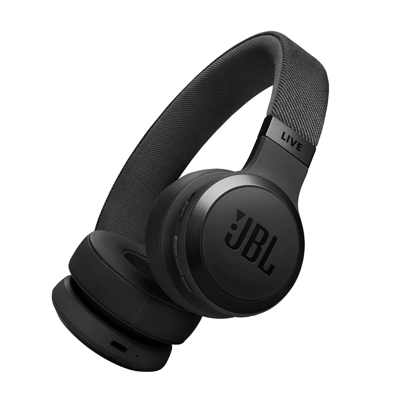 JBL Live 670NC - Wireless On-Ear Headphones with Adaptive Noise Cancelling with Smart Ambient, Up to 70H Battery Life with Speed Charge, Lightweight, Comfortable and Foldable Design (Black)