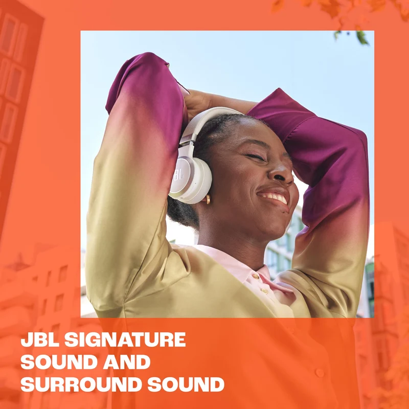 JBL Live 670NC - Wireless On-Ear Headphones with Adaptive Noise Cancelling with Smart Ambient, Up to 70H Battery Life with Speed Charge, Lightweight, Comfortable and Foldable Design (Black)
