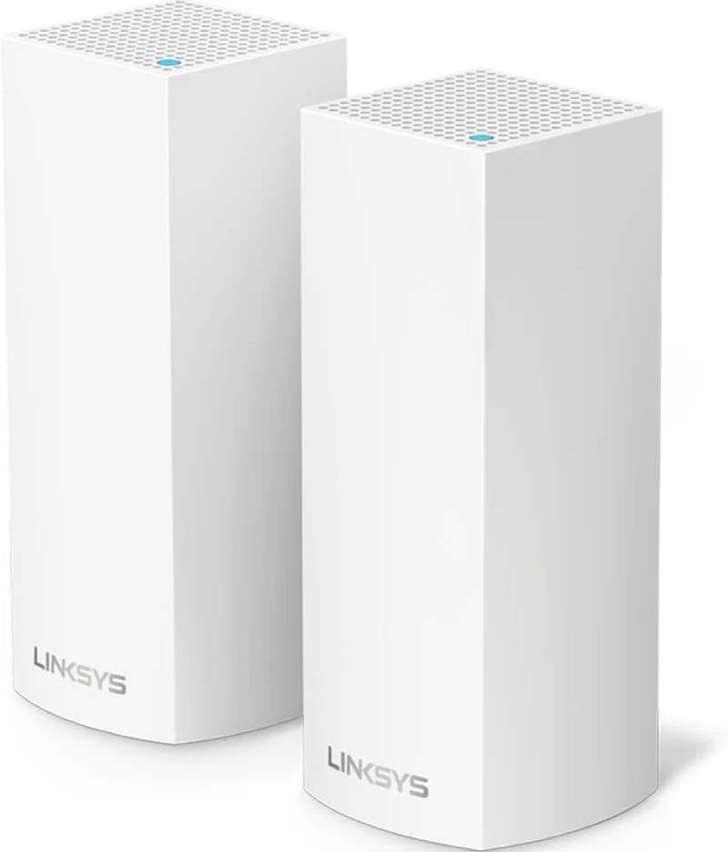 Linksys Velop Tri-band Whole Home WiFi Mesh System Router Replacement for Home Network, Compatible with Alexa (Renewed) (2 Pack, Version 2)