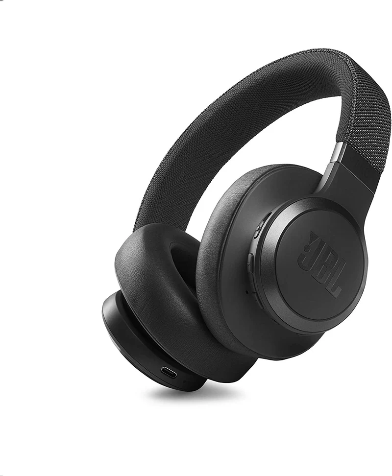JBL Live 660NC - Wireless Over-Ear Noise Cancelling Headphones with Long Lasting Battery and Voice Assistant - Black (Renewed)