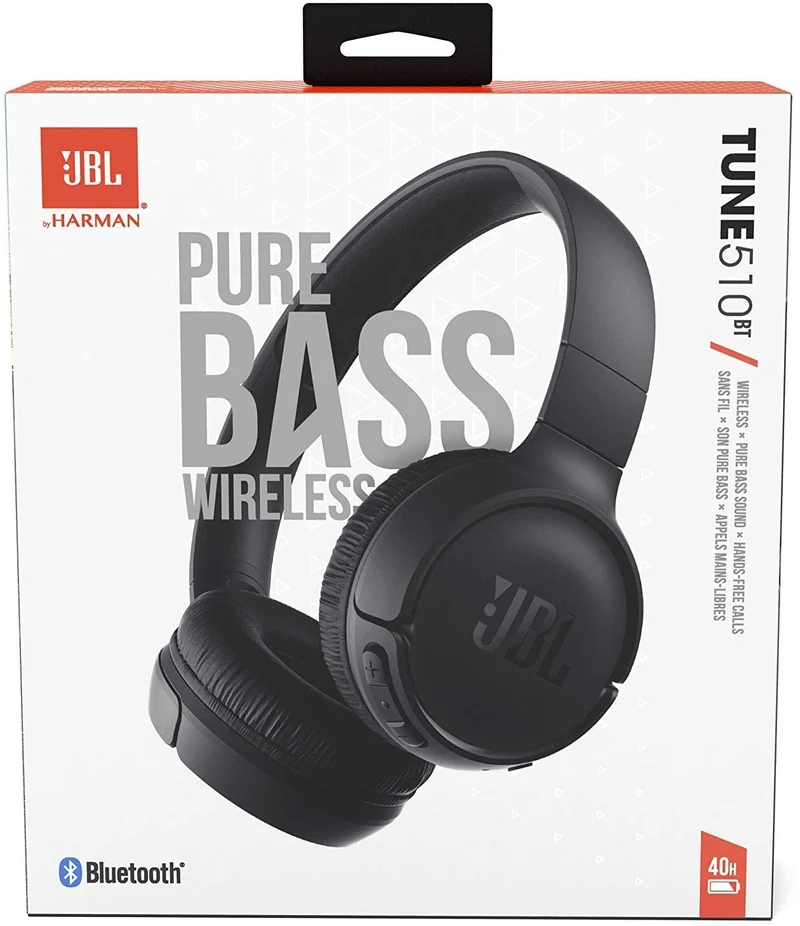 JBL Tune 510BT: Wireless On-Ear Headphones with Purebass Sound