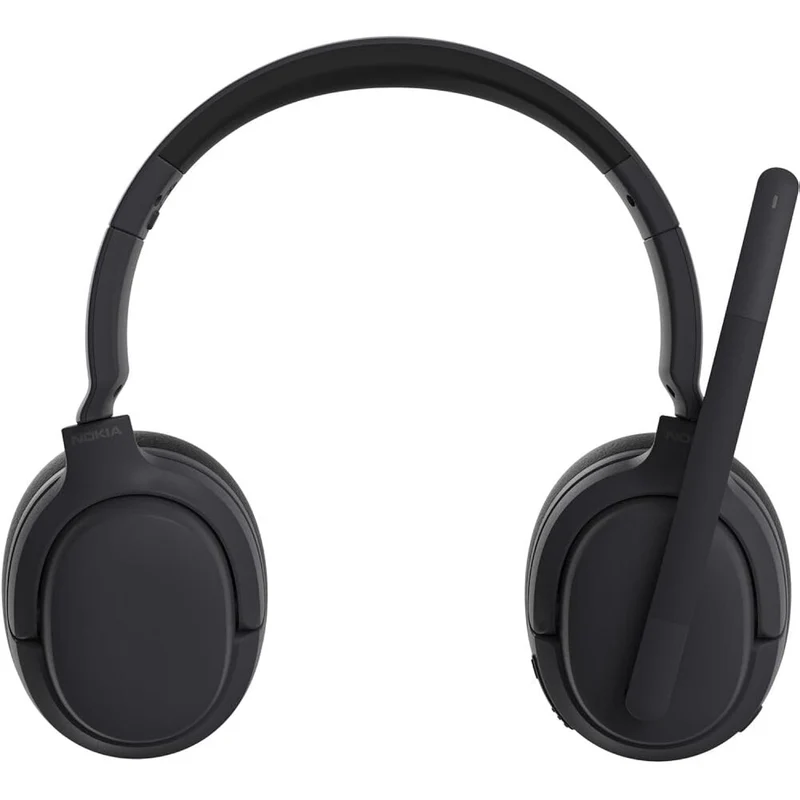 Nokia Comm Band Pro Over Ear Wireless Noise Canceling Headphones with Adjustable Headset and Boom Microphone for Gaming, Music, Videos, and Conversation in Black