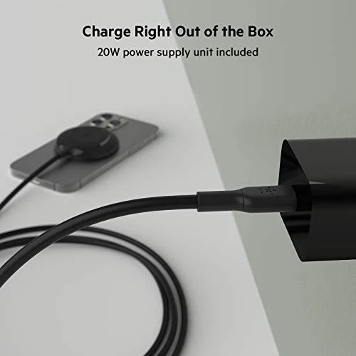 Belkin Magnetic Portable Wireless Charger Pad - 6’ (2M) Long Cable