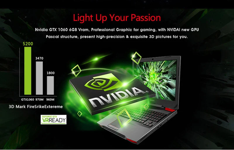 Bben 17.3" G17 Win10 Laptop Gaming Computer I7-7700HQ CPU NVIDIA GTX1060 6GB GDRR5 Vedio Card 32G Ram SSD/HDD WIFI BT4.0 RJ45
